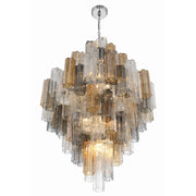Crystorama ADD-319 Addis 20-lt 32" Chandelier - Polished Chrome/Autumn