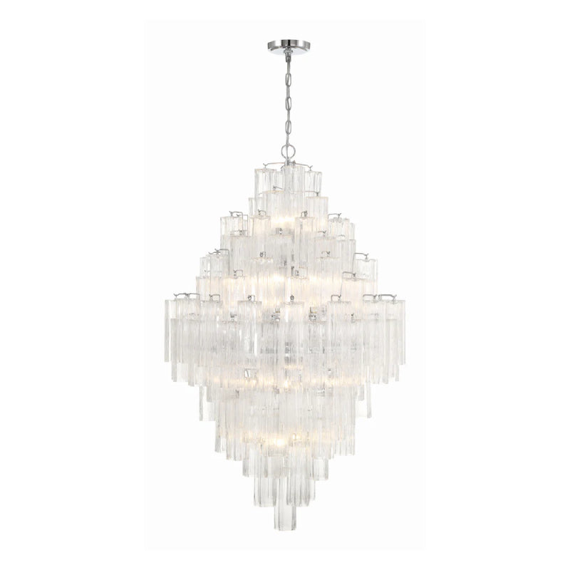 Crystorama ADD-319 Addis 20-lt 32" Chandelier - Polished Chrome/Clear