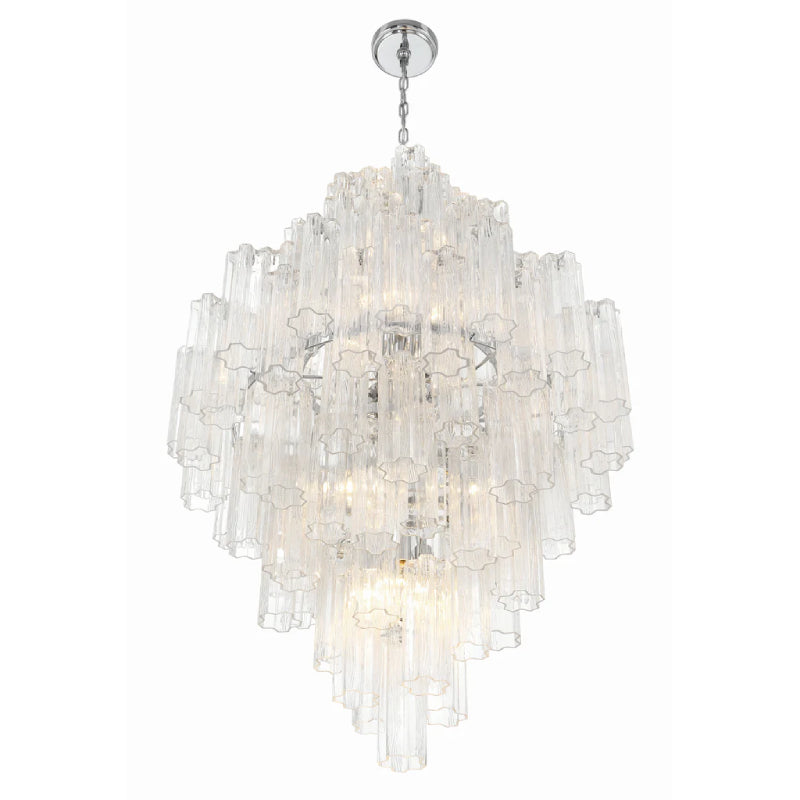 Crystorama ADD-319 Addis 20-lt 32" Chandelier - Polished Chrome/Clear