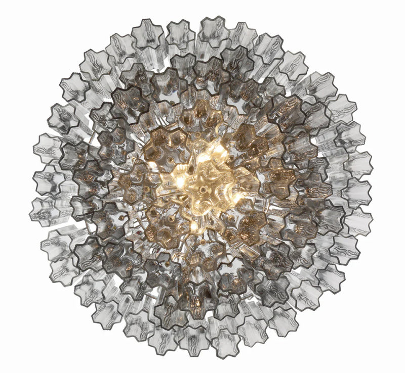 Crystorama ADD-319 Addis 20-lt 32" Chandelier - Polished Chrome/Smoke