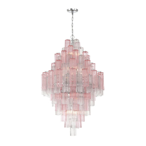 Crystorama ADD-319 Addis 20-lt 32" Chandelier - Polished Chrome/Spring