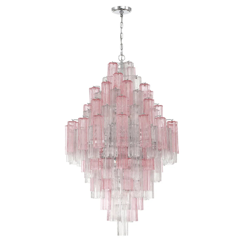 Crystorama ADD-319 Addis 20-lt 32" Chandelier - Polished Chrome/Spring