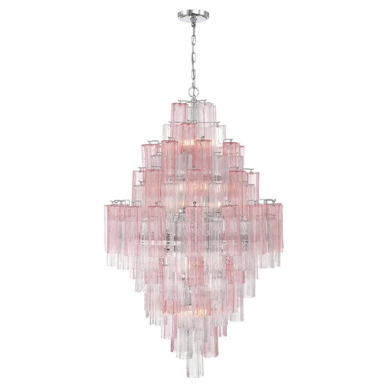 Crystorama ADD-319 Addis 20-lt 32" Chandelier - Polished Chrome/Spring