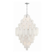 Crystorama ADD-319 Addis 20-lt 32" Chandelier - Polished Chrome/White