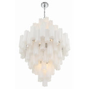 Crystorama ADD-319 Addis 20-lt 32" Chandelier - Polished Chrome/White