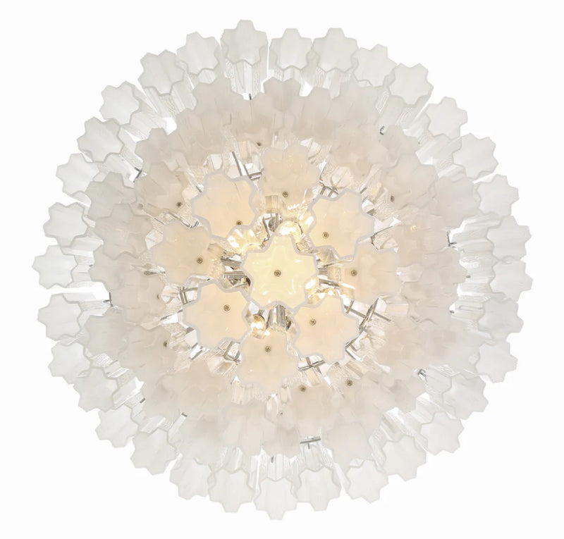 Crystorama ADD-319 Addis 20-lt 32" Chandelier - Polished Chrome/White