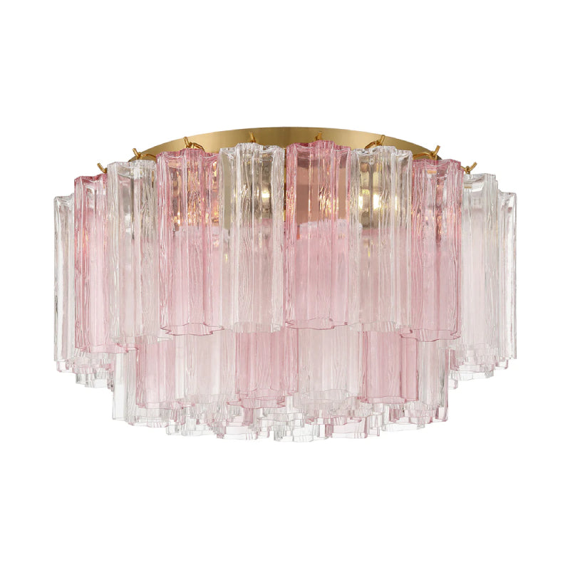 Crystorama ADD-321 Addis 7-lt 22" Flush Mount - Aged Brass/Spring