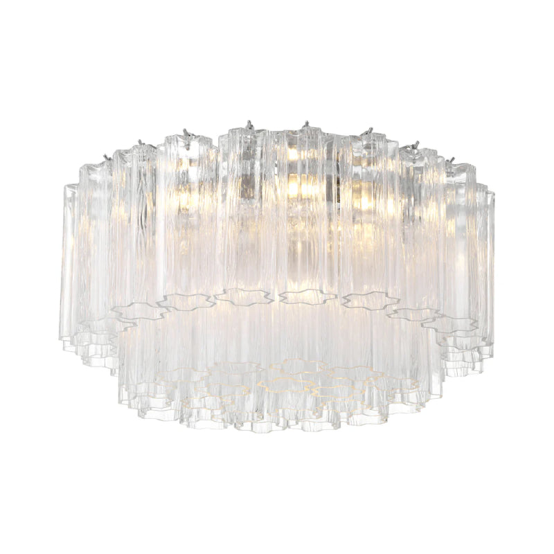 Crystorama ADD-321 Addis 7-lt 22" Flush Mount - Polished Chrome/Clear