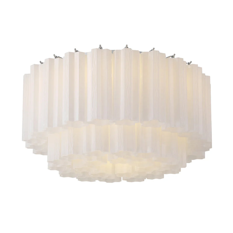 Crystorama ADD-321 Addis 7-lt 22" Flush Mount - Polished Chrome/White