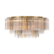 Crystorama ADD-331 Addis 16-lt 32" Flush Mount - Aged Brass/Autumn