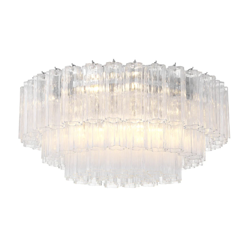 Crystorama ADD-331 Addis 16-lt 32" Flush Mount - Polished Chrome/Clear