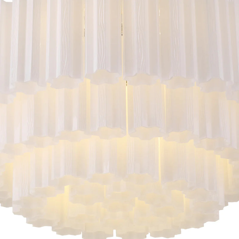 Crystorama ADD-331 Addis 16-lt 32" Flush Mount - Polished Chrome/White