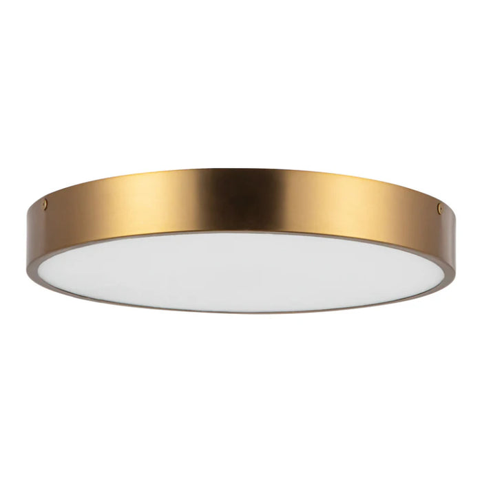 Alora Mood FM554015-5CCT Adelaide 1-lt 15" LED Flush Mount, 5CCT Selectable - Aged Gold