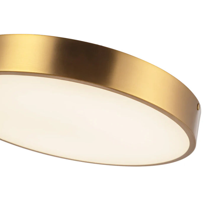 Alora Mood FM554015-5CCT Adelaide 1-lt 15" LED Flush Mount, 5CCT Selectable - Aged Gold