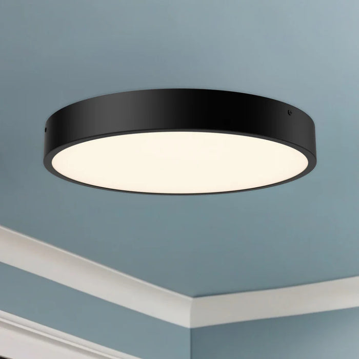 Alora Mood FM554015-5CCT Adelaide 1-lt 15" LED Flush Mount, 5CCT Selectable - Matte Black