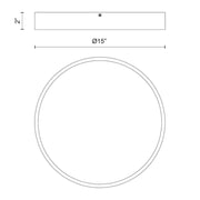 Alora Mood FM554015-5CCT Adelaide 1-lt 15" LED Flush Mount, 5CCT Selectable