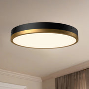 Alora Mood FM554215-5CCT Adelaide 1-lt 15" LED Flush Mount, 5CCT Selectable - Aged Gold/Matte Black