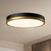 Alora Mood FM554215-5CCT Adelaide 1-lt 15" LED Flush Mount, 5CCT Selectable - Aged Gold/Matte Black