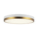 Alora Mood FM554215-5CCT Adelaide 1-lt 15" LED Flush Mount, 5CCT Selectable - Aged Gold/White
