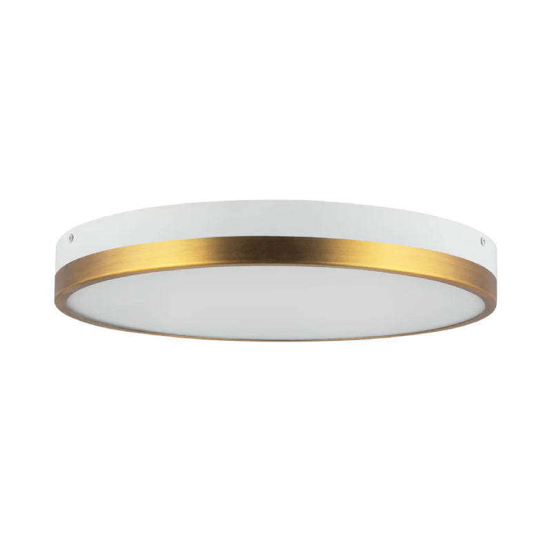 Alora Mood FM554215-5CCT Adelaide 1-lt 15" LED Flush Mount, 5CCT Selectable - Aged Gold/White