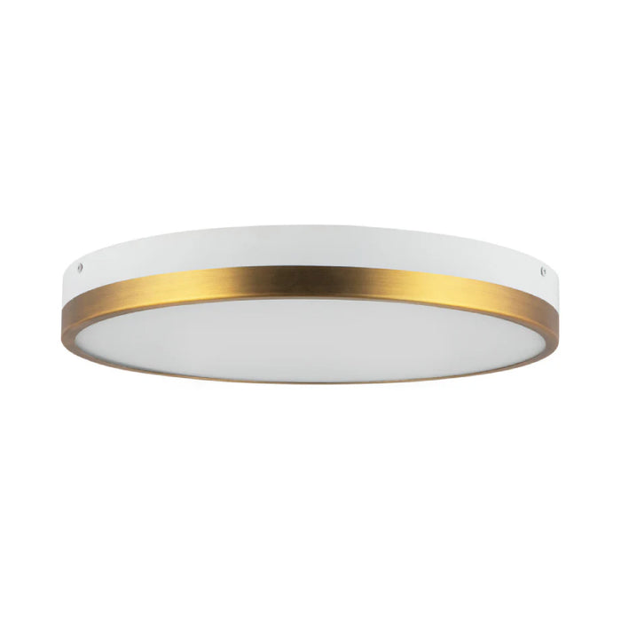 Alora Mood FM554215-5CCT Adelaide 1-lt 15" LED Flush Mount, 5CCT Selectable - Aged Gold/White