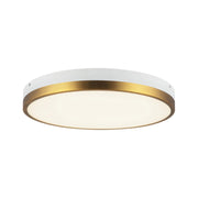 Alora Mood FM554215-5CCT Adelaide 1-lt 15" LED Flush Mount, 5CCT Selectable - Aged Gold/White
