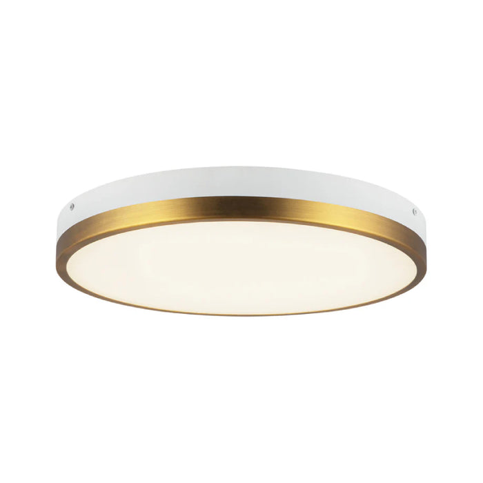 Alora Mood FM554215-5CCT Adelaide 1-lt 15" LED Flush Mount, 5CCT Selectable - Aged Gold/White