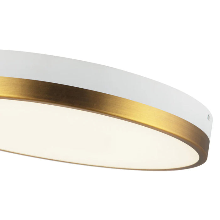 Alora Mood FM554215-5CCT Adelaide 1-lt 15" LED Flush Mount, 5CCT Selectable - Aged Gold/White