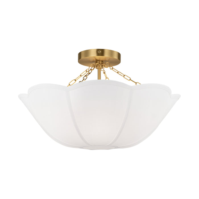 Visual Comfort AF1212 Stassi 2-lt 19" Medium Semi-Flush Mount - Burnished Brass