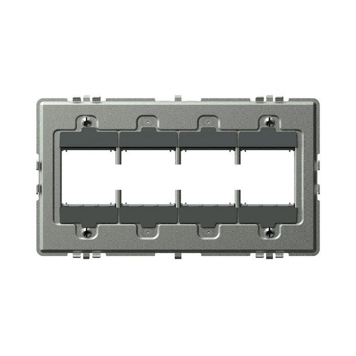 Adorne AF Sub Frame Only Wall Plate, Metallic - 4 Gang