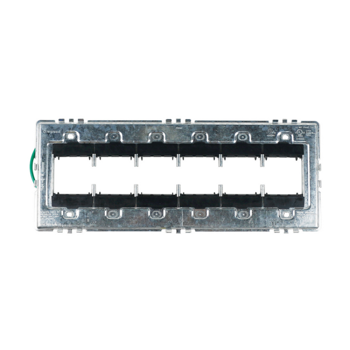 Adorne AF Sub Frame Only Wall Plate, Metallic - 6 Gang