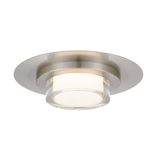 Alteck Lighting AFM0012-3CCT-W Plate 1-lt 12" LED Outdoor Flush Mount, 3CCT Selectable - Brushed Stainless Steel