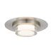 Alteck Lighting AFM0012-3CCT-W Plate 1-lt 12" LED Outdoor Flush Mount, 3CCT Selectable - Brushed Stainless Steel