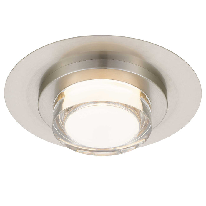 Alteck Lighting AFM0012-3CCT-W Plate 1-lt 12" LED Outdoor Flush Mount, 3CCT Selectable - Brushed Stainless Steel