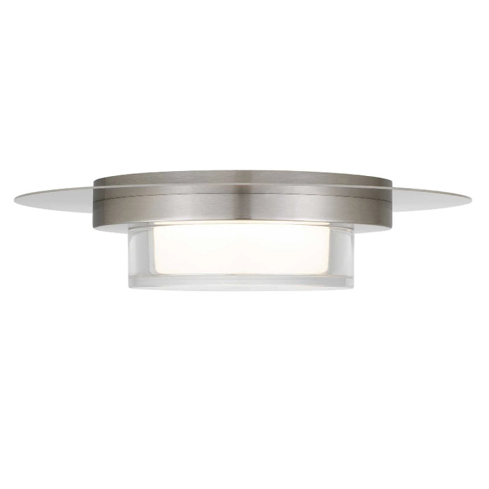 Alteck Lighting AFM0012-3CCT-W Plate 1-lt 12" LED Outdoor Flush Mount, 3CCT Selectable - Brushed Stainless Steel