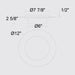 Alteck Lighting AFM0012-3CCT-W Plate 1-lt 12" LED Outdoor Flush Mount, 3CCT Selectable
