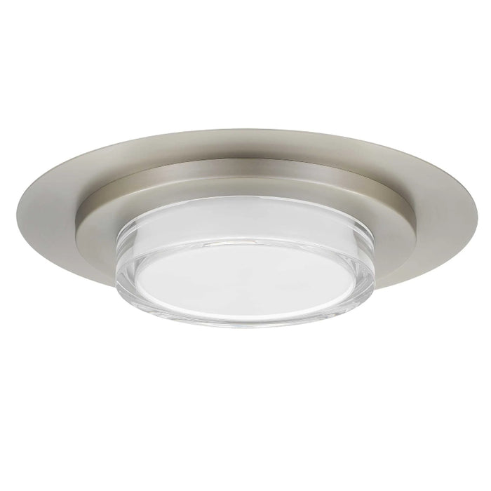 Alteck Lighting AFM0013-3CCT-W Plate 1-lt 16" LED Outdoor Flush Mount, 3CCT Selectable - Brushed Stainless Steel