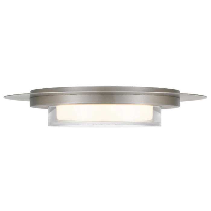 Alteck Lighting AFM0013-3CCT-W Plate 1-lt 16" LED Outdoor Flush Mount, 3CCT Selectable - Brushed Stainless Steel