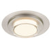 Alteck Lighting AFM0013-3CCT-W Plate 1-lt 16" LED Outdoor Flush Mount, 3CCT Selectable - Brushed Stainless Steel