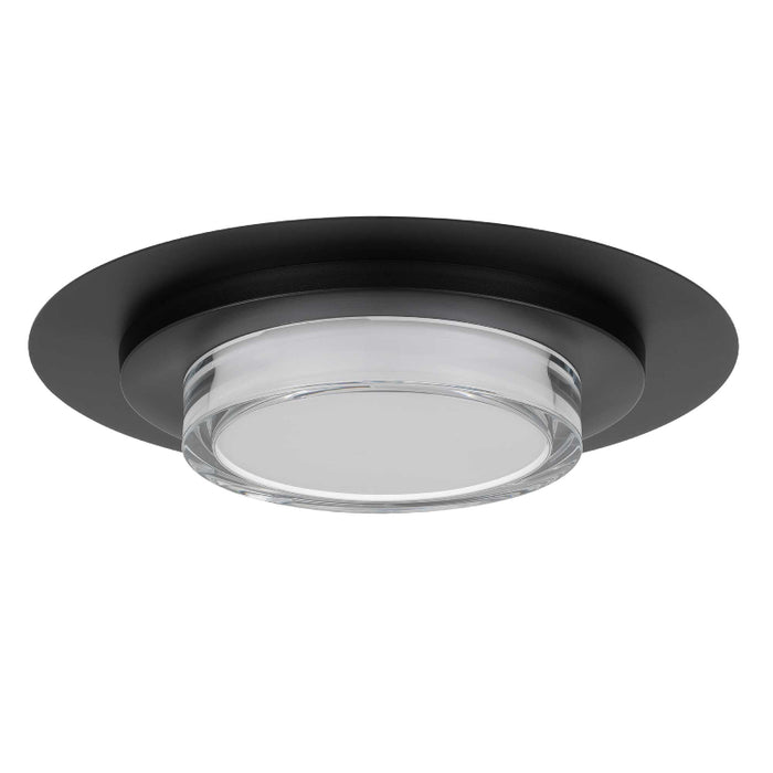 Alteck Lighting AFM0013-3CCT-W Plate 1-lt 16" LED Outdoor Flush Mount, 3CCT Selectable - Sand Black