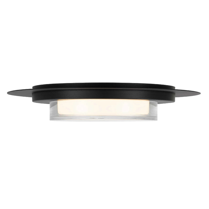 Alteck Lighting AFM0013-3CCT-W Plate 1-lt 16" LED Outdoor Flush Mount, 3CCT Selectable - Sand Black