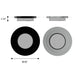 Alteck Lighting AFM0013-3CCT-W Plate 1-lt 16" LED Outdoor Flush Mount, 3CCT Selectable