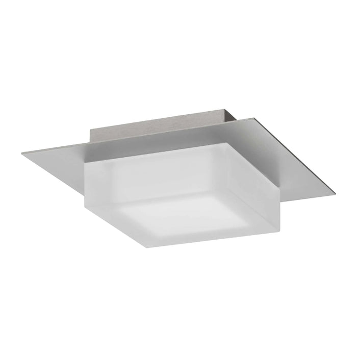 Alteck Lighting AFM0014-3CCT-W Foursquare 8" LED Outdoor Flush Mount, 3CCT Selectable - Brushed Stainless Steel