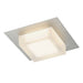 Alteck Lighting AFM0014-3CCT-W Foursquare 8" LED Outdoor Flush Mount, 3CCT Selectable - Brushed Stainless Steel