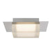 Alteck Lighting AFM0014-3CCT-W Foursquare 8" LED Outdoor Flush Mount, 3CCT Selectable - Brushed Stainless Steel