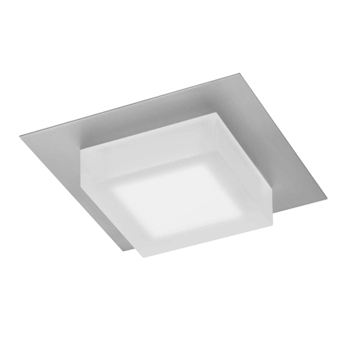 Alteck Lighting AFM0014-3CCT-W Foursquare 8" LED Outdoor Flush Mount, 3CCT Selectable - Brushed Stainless Steel