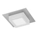 Alteck Lighting AFM0014-3CCT-W Foursquare 8" LED Outdoor Flush Mount, 3CCT Selectable - Brushed Stainless Steel
