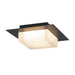Alteck Lighting AFM0014-3CCT-W Foursquare 8" LED Outdoor Flush Mount, 3CCT Selectable - Sand Black