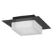 Alteck Lighting AFM0014-3CCT-W Foursquare 8" LED Outdoor Flush Mount, 3CCT Selectable - Sand Black