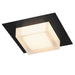 Alteck Lighting AFM0014-3CCT-W Foursquare 8" LED Outdoor Flush Mount, 3CCT Selectable - Sand Black